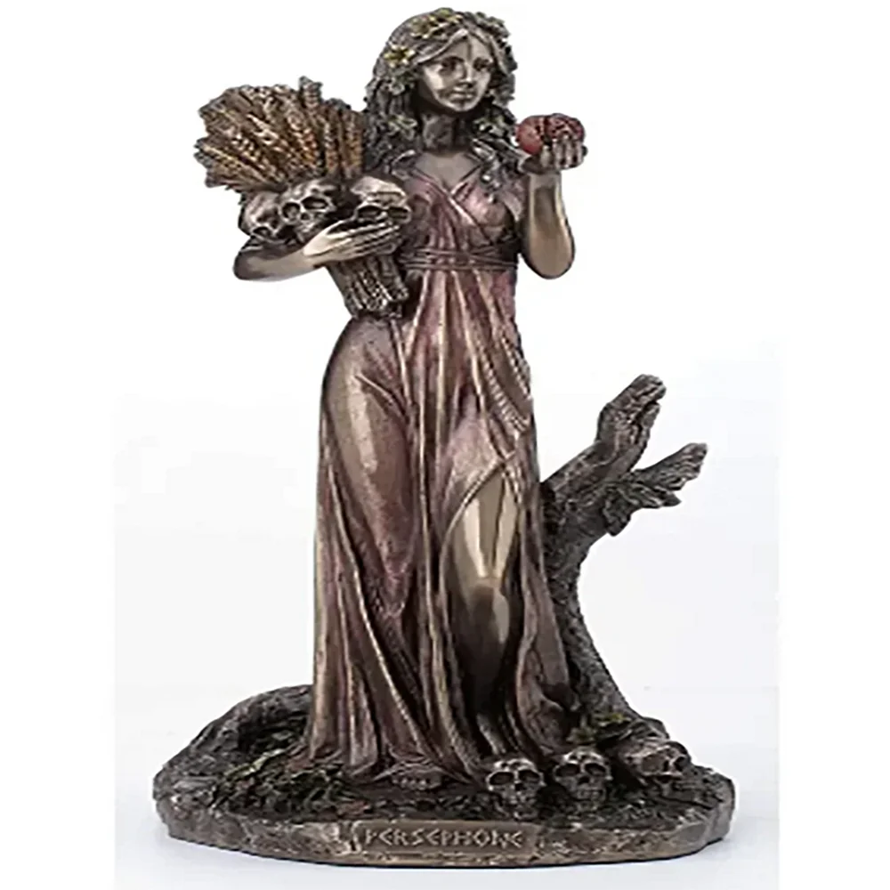 Veronese Design 16cm Persephone Greek Goddess of Vegetation and the Underworld Antique Bronze Finish Statue