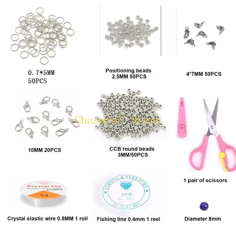 E7ce 8mm ronde glazen kralen set sieraden maken kralen handgemaakte sieraden ronde kralen glazen textuur aanwezig voor