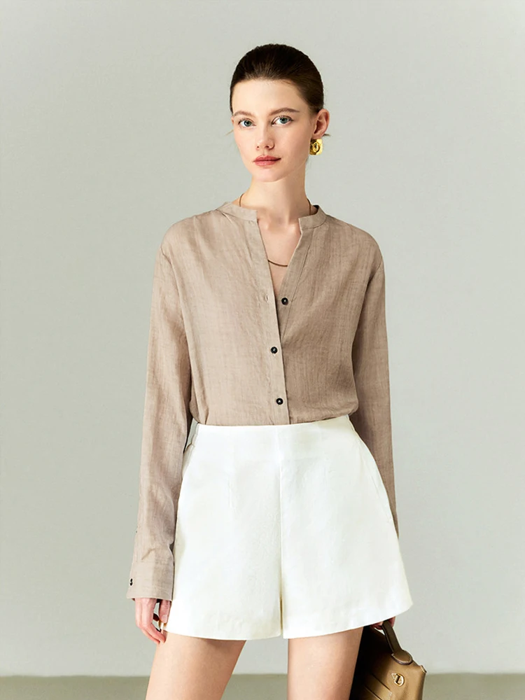 

Ningxia jian Raindrop Linen orts Comfortable Cool Elastic Waist Easy to Wear Summer Slimming Straight Leg Casual Pants