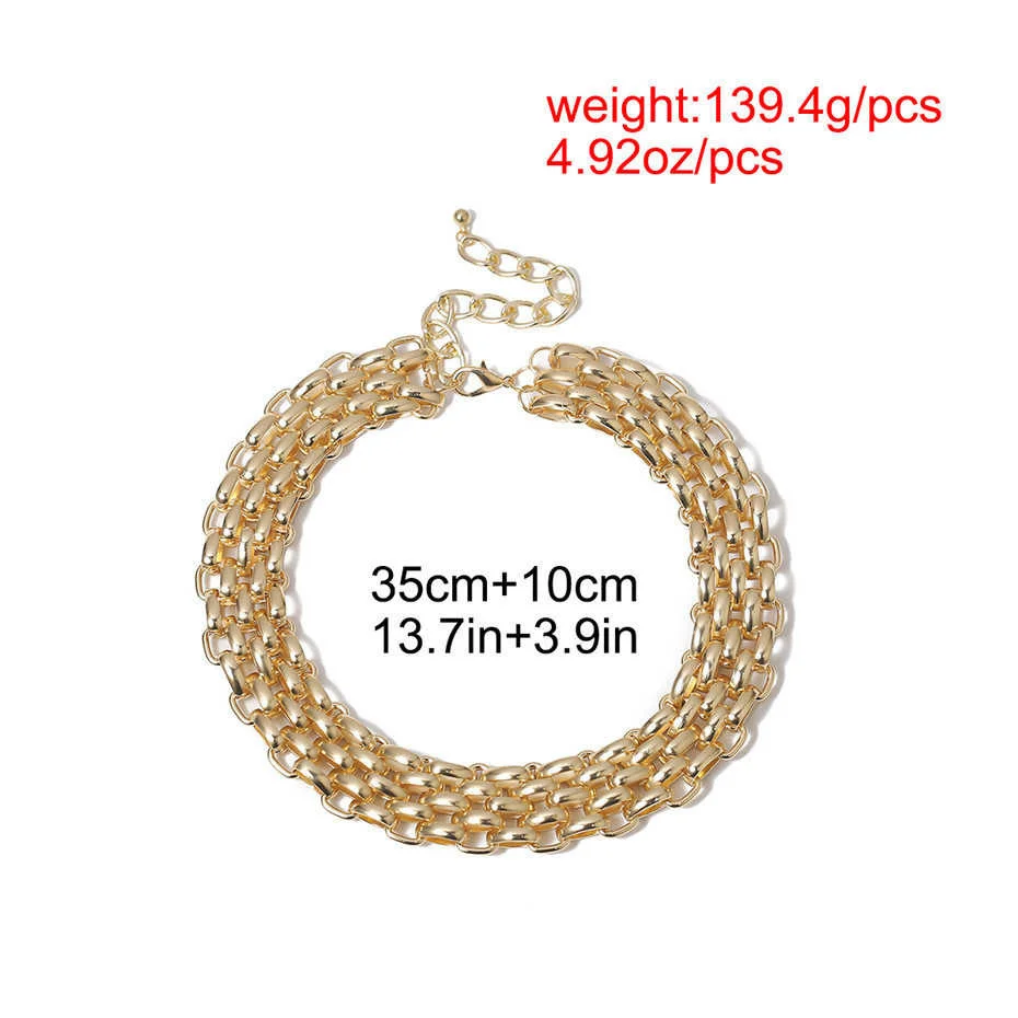 Übertriebene einzigartige große klobige Kette Halsband Halskette Kragen Steampunk Männer Punk Twisted Lock dicke Eisen Halskette für Frauen Schmuck – Detail 10