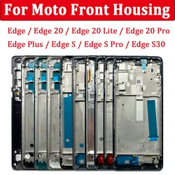 NEW Front Housing LCD Frame Bezel Plate Replacement Repair Part With Side Button For Moto Edge 20 Lite Pro S S30 Edge Plus 40NEO