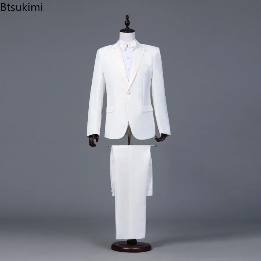 New 2025 Men's Stage Performance Costumes Students Graduation Season Photo Chorus Group Outfits Men Party Dress Two Piece Sets