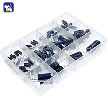 11 sizes 78pcs (1uF - 100uF) high voltage 400V Inline capacitors mixed electrolytic capacitor Set