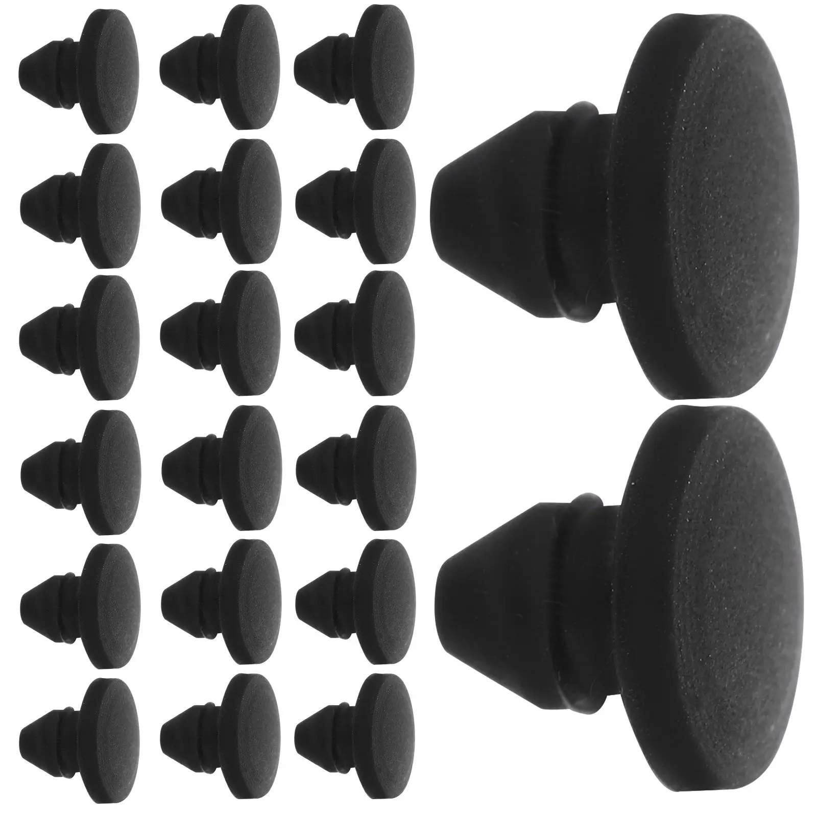 20Pcs Silicone Rubber Stoppers High Temperature Resistant Shock Absorption Soft Tapered Seal Plugs for Hole Protection Buffer
