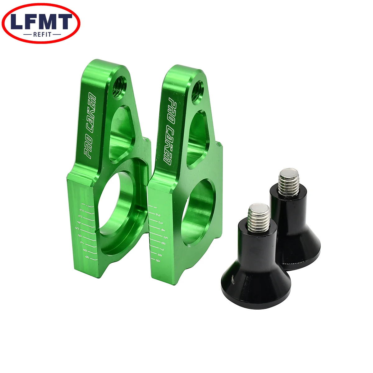 Motocycle CNC Rear Axle Blocks Chain Adjuster For Kawasaki KX125 KX250 KX250F KX450F KLX450R KX 125 250 250F 450F 2003 2016 2018