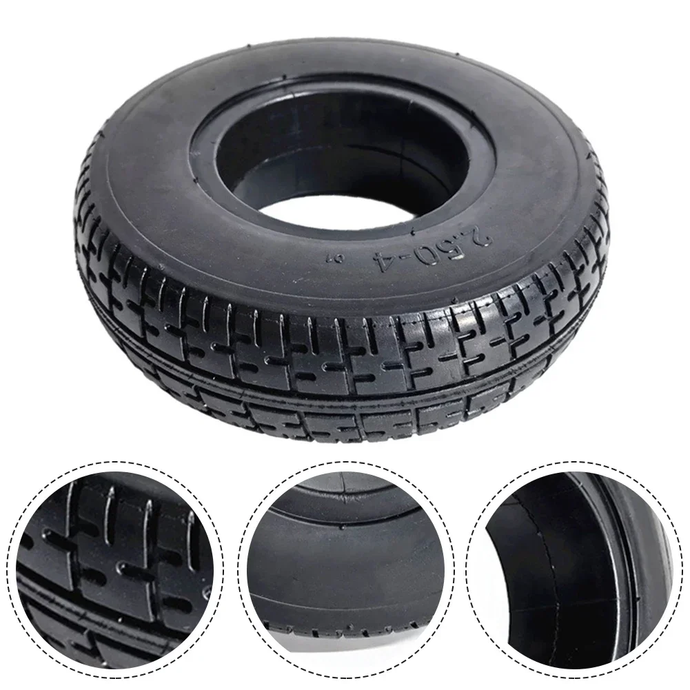 

8 Inch 2.50-4 Tire 1 Pcs Tire Rubber Scooters Parts 209*209*62mm About 1850g Black E-bike Accessories Replacement