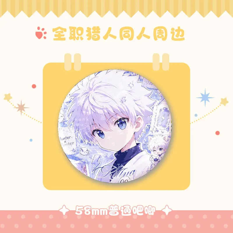 Gon Freecss Anime Costumes Badges Pins ‌Kurapika Killua Zoldyck Women Brooch Cartoon Cosplay Brooches for Bag Accessorie Gift