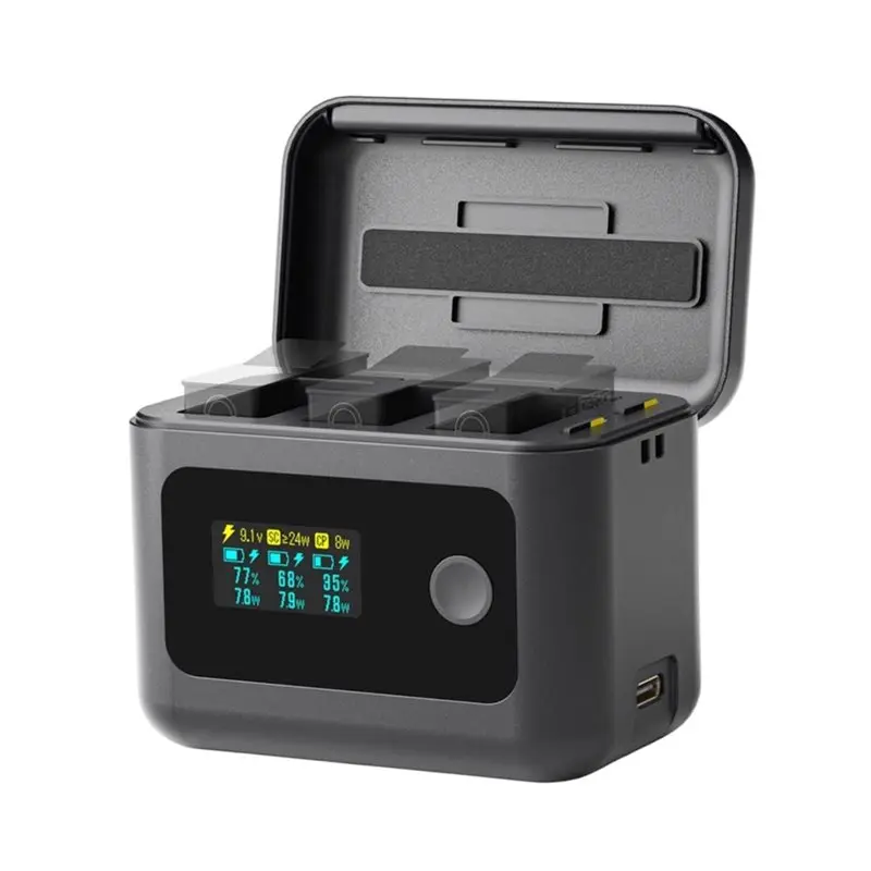 Camera Battery Manager With LED Display Charging Box For Go Pro 13 Fast Station Battery Charging Hub