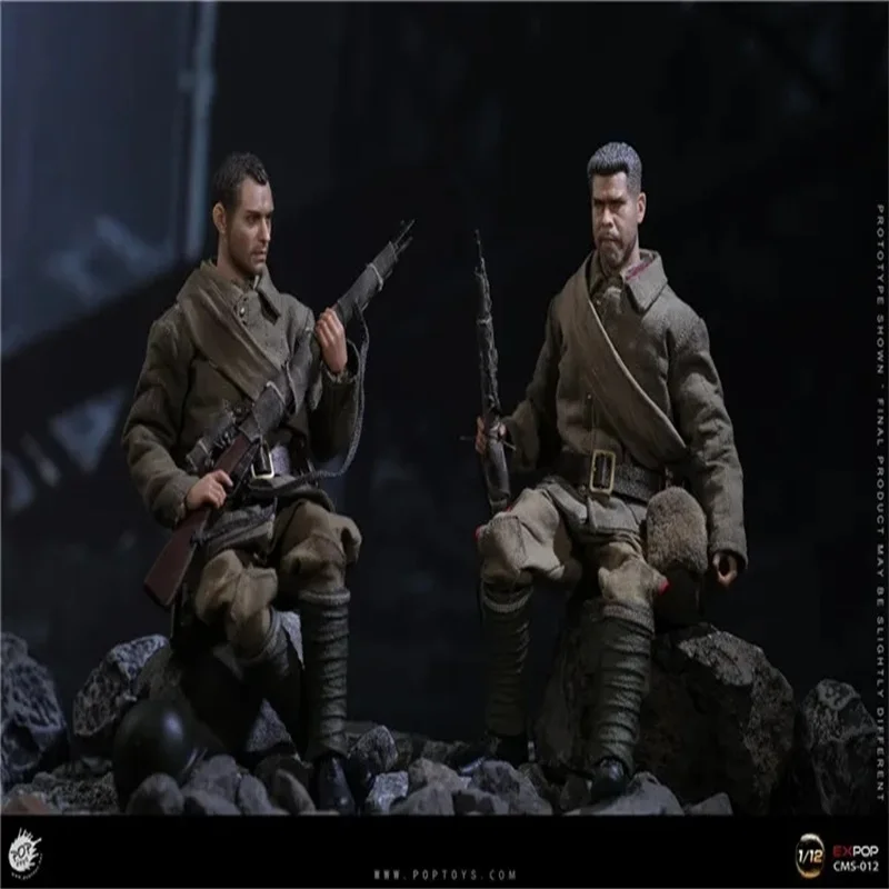 

POPTOYS CMS010 CMS011 CMS012 1/12 Male Soldier Soviet Sniper Vasili and Big Gold Teeth 6'' Action Figure Model Toy In Stock