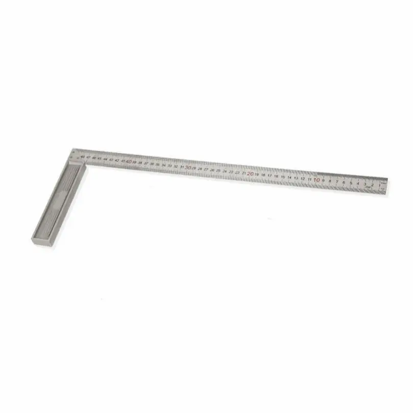 500mm / 19.7 Inch Right Angle Stainless Steel Angle Ruler with Thickened Handle Angle Rulers Measuring Tools