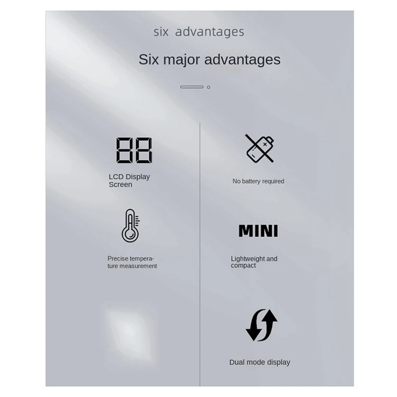 ABJI-Solar Thermometer, Fish Tank Thermometer, Light Thermometer, Large Screen, Ultra-Wide Viewing Angle