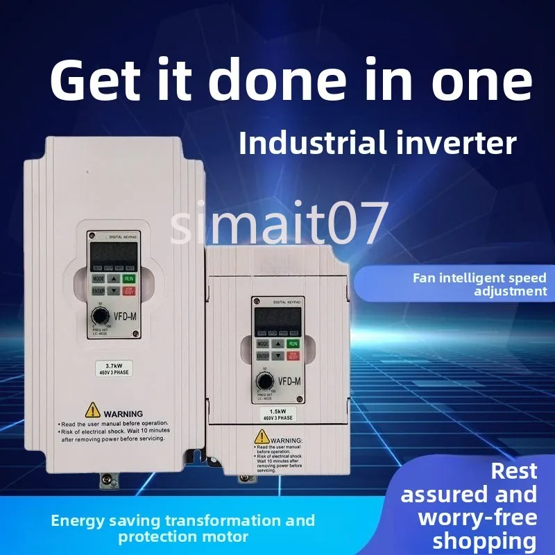 

1-Phase 220V VFD Variable Frequency Drive (2.2KW/3HP, 0.1~400Hz, VFD022M21A) - For Milling & Woodworking Machines