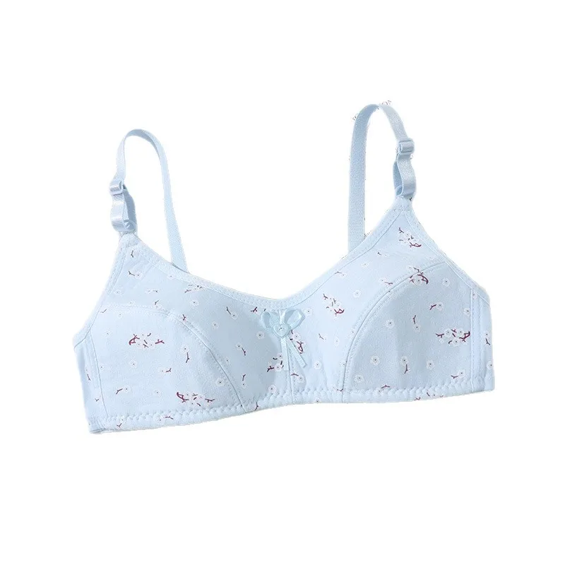 Picture 6: Girls' Cotton Developmental Underwear Junior High and High School Students Without Wires Thin Comfortable Bra Underwear