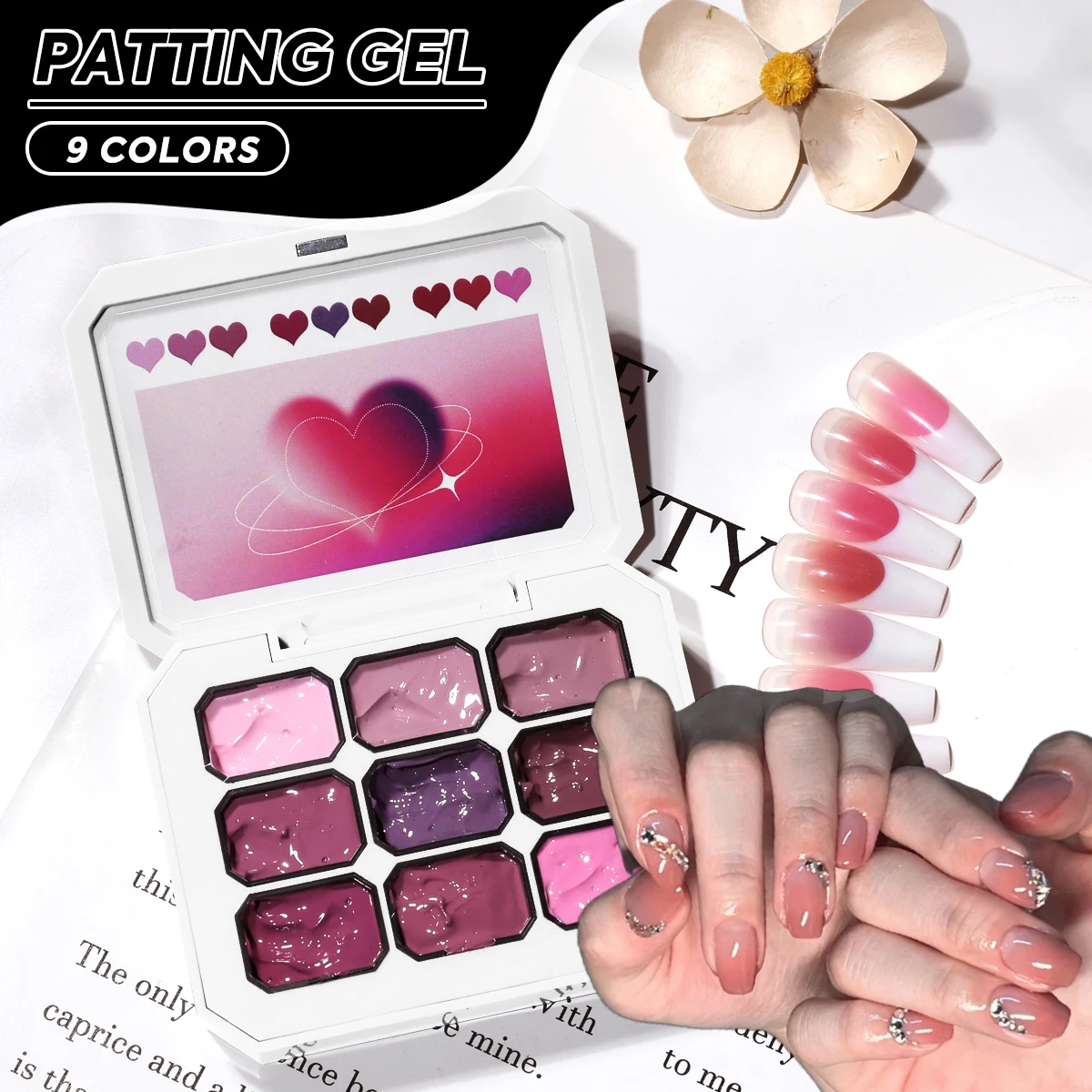 

1pc 9 Colors Pink Patting Glue Smudge Canned High Saturation Popular Semi-Solid UV&LED Nail Polish Glue Nail Salon Special Y2K