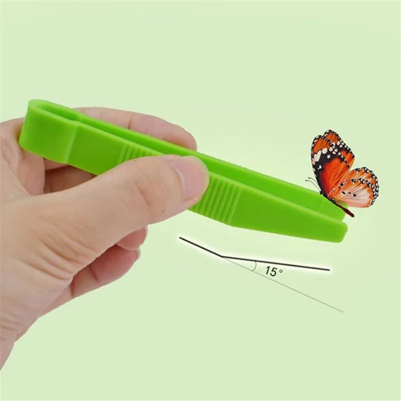 New Children School Plant Insect Biology Study Tool Set Plastic Scissor Clamp Tweezers Cute Nature Exploration Toy Kit For Kids