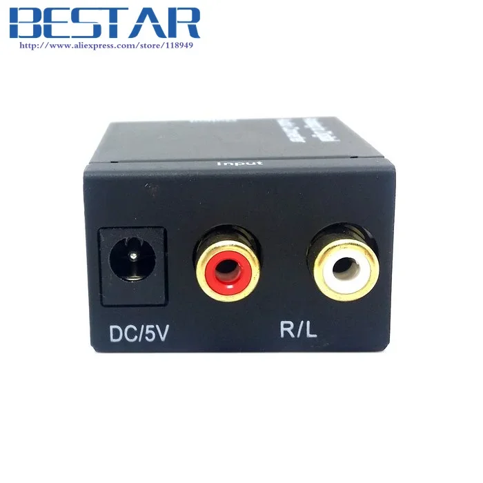 محول الصوت الرقمي SPDIF المحوري RCA والبصري Toslink Digital إلى التناظري L/R