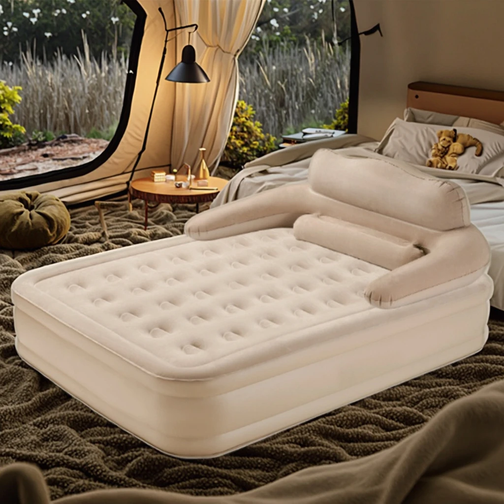 

Auto-Inflating PVC Inflatable Air Mattress Multi-Surface for Camping Home Versatile for School Hospital Bedroom Guests