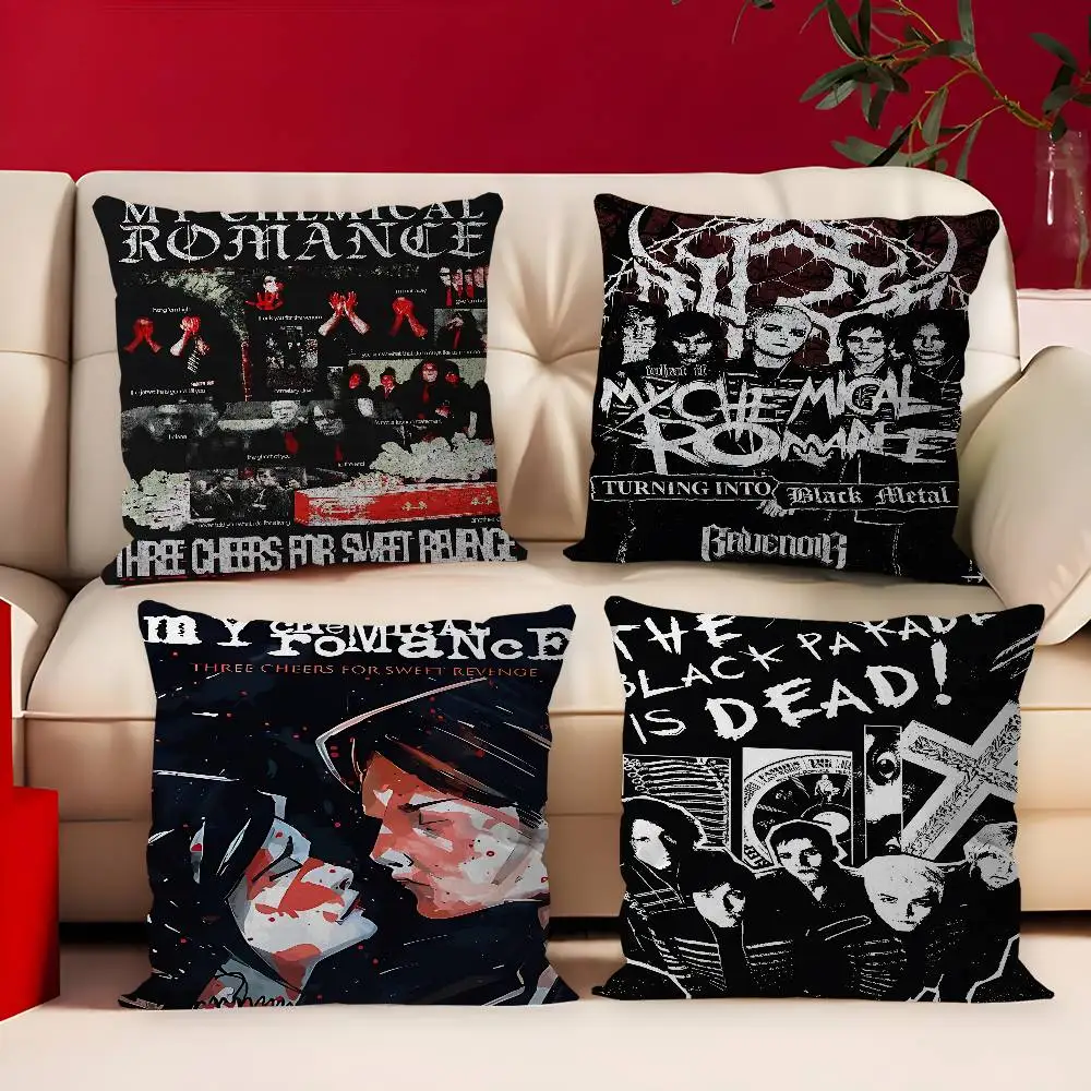 Band My C-Chemical R-Romance Personalized Pillow Cover Kids Bedroom Wild Party Decor Pillowcase Kid Birthday Shower Gift