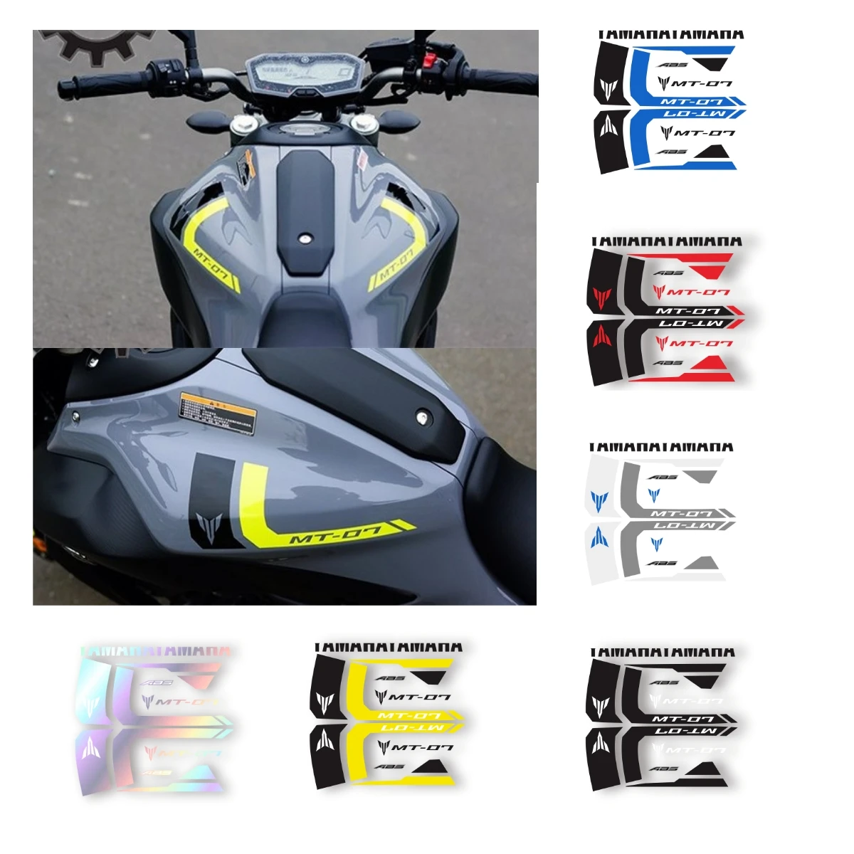 

For MT-07 MT07 Motorcycle Full Car Fuel Tank Sticker Decal Customized In Multiple Colors MT-07 LOGO New