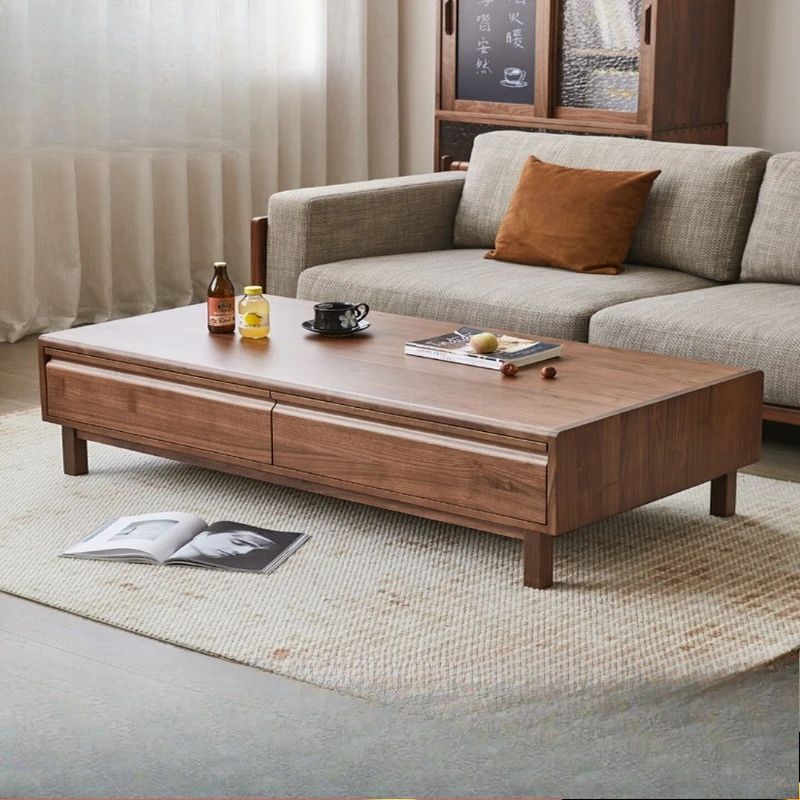 

All solid wood coffee table North American black walnut tea table, modern living room tea table