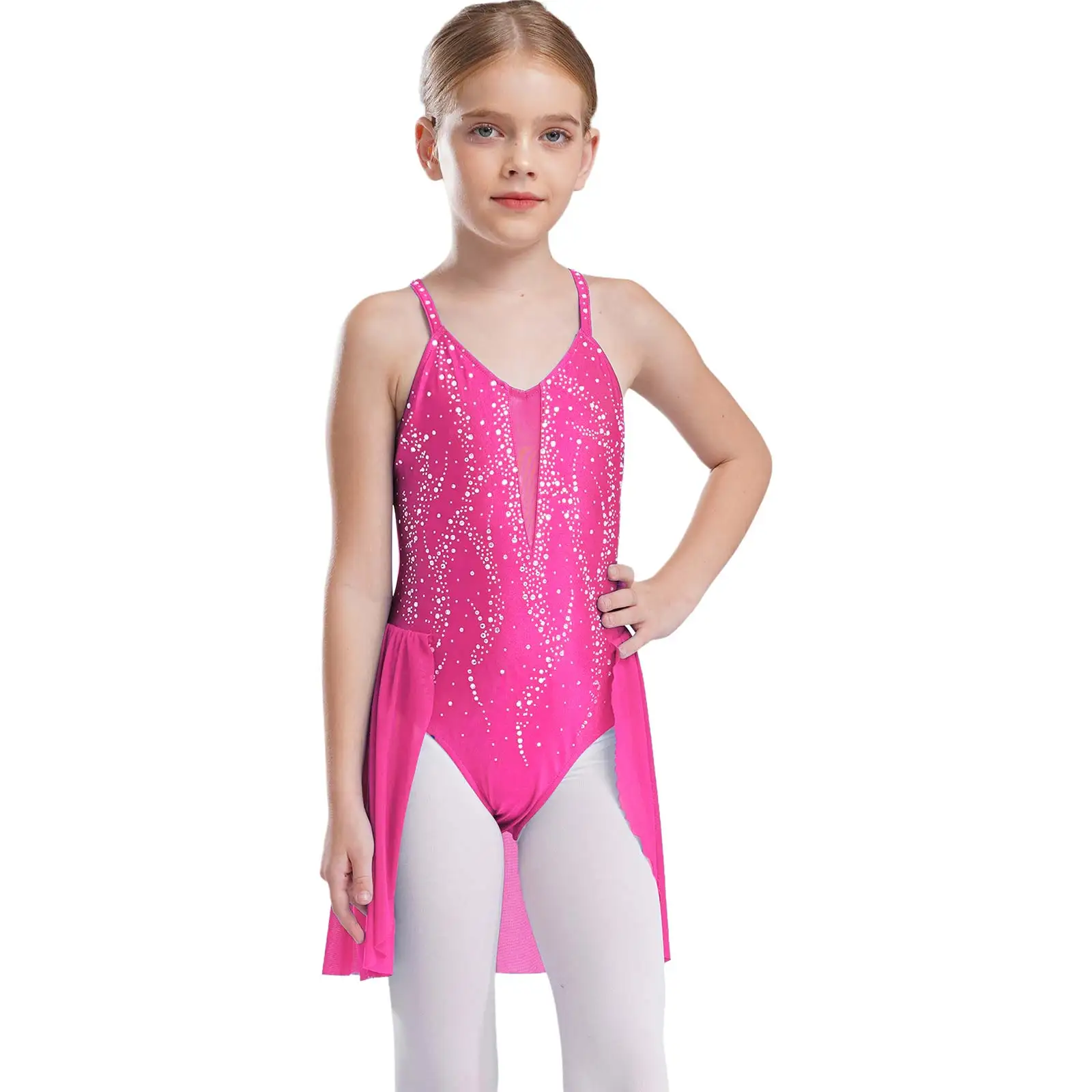

Kids Girls Ballet Leotards Sleeveless Gymnastics Leotard Costume Dance Bodysuit Ballet Latin Dress Dance Training Fashion Wear