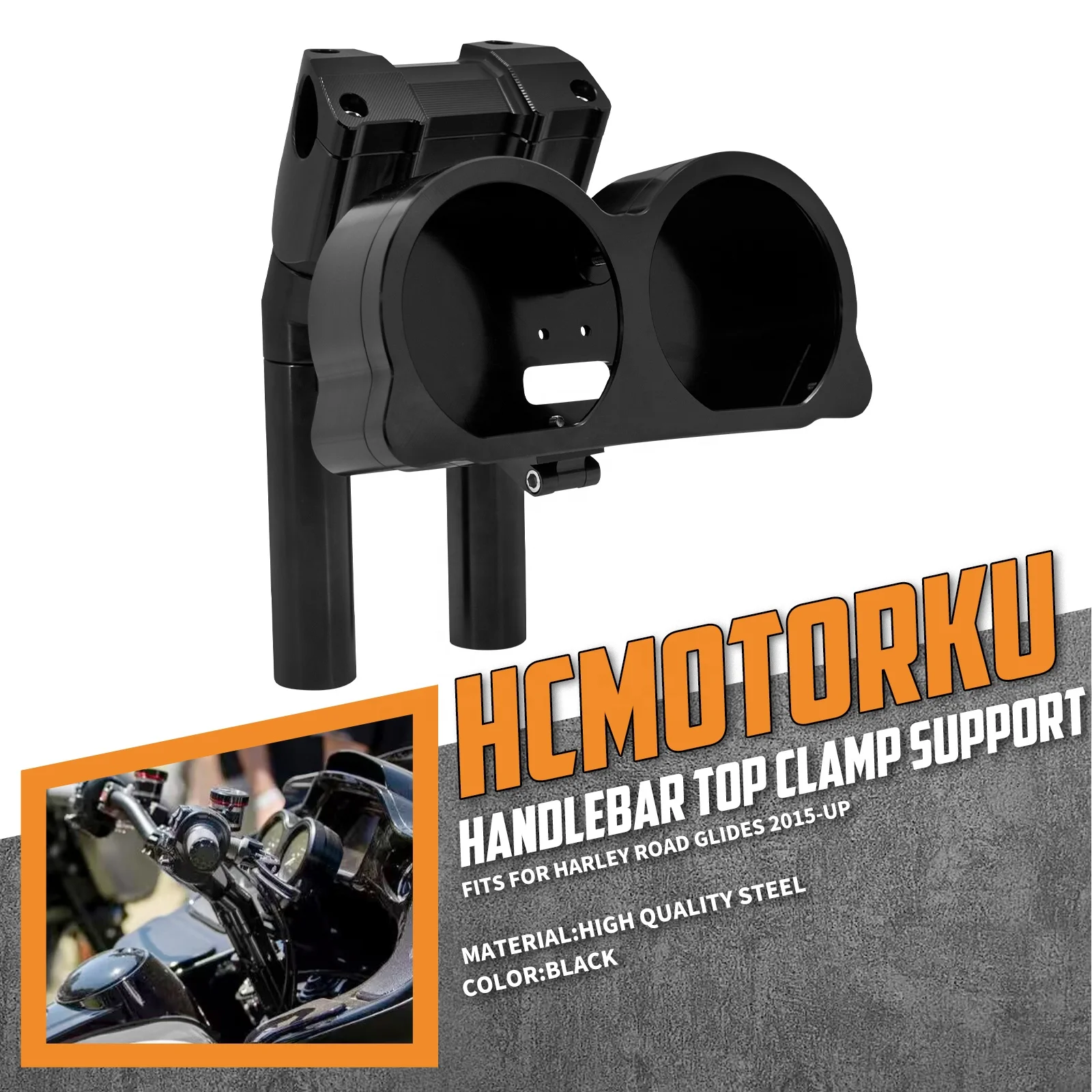 Adjustable Handlebar Bracket Clamp Risers For Harley Touring Road Glide FLTRX 2015-2023 Motorcycle