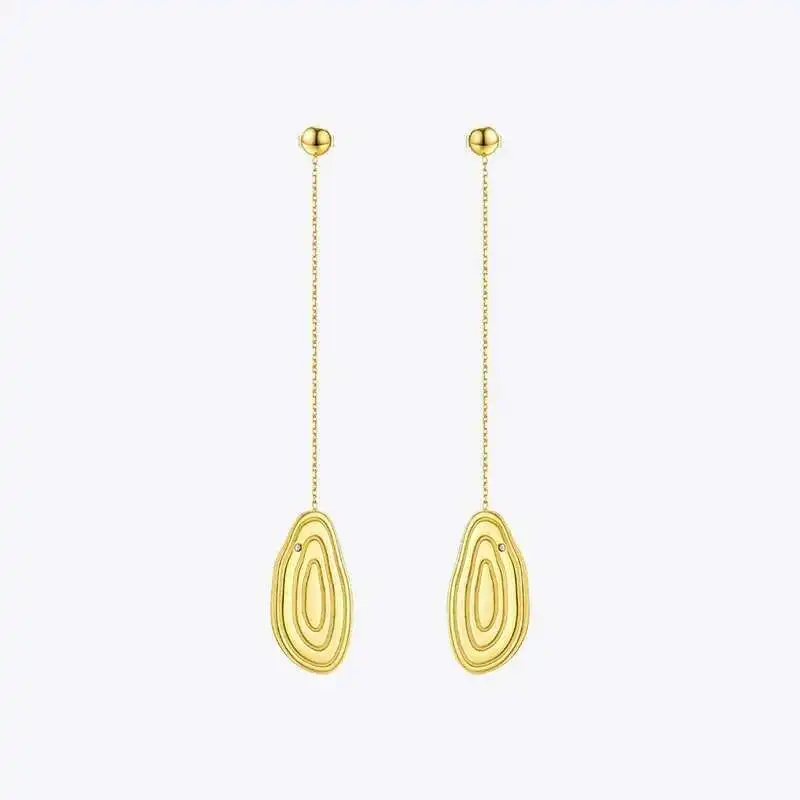 

Женские длинные серьги-подвески Enfashion, эффектные висячие серьги золотого цвета, ювелирные изделия, ED181087