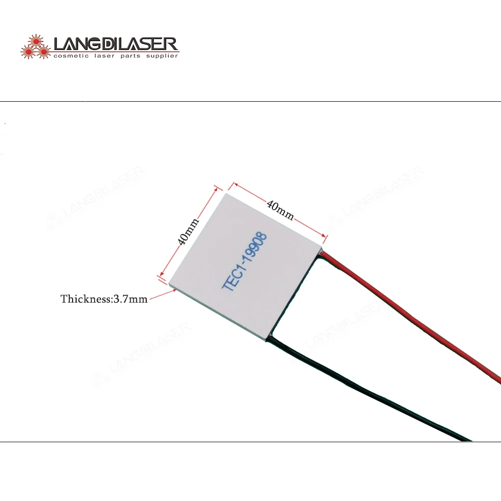 Peltier Cooling Plate TEC1-19908 / Semiconductor Cooling Plate / Voltage 23V / Current : 8A , power : 107W , size : 40*40*3.7mm