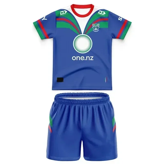 2025/24 New Zealand Warriors Kit para niños Camiseta de rugby local / visitante Tamaño: 16-26 (Imprimir número de nombre personalizado)