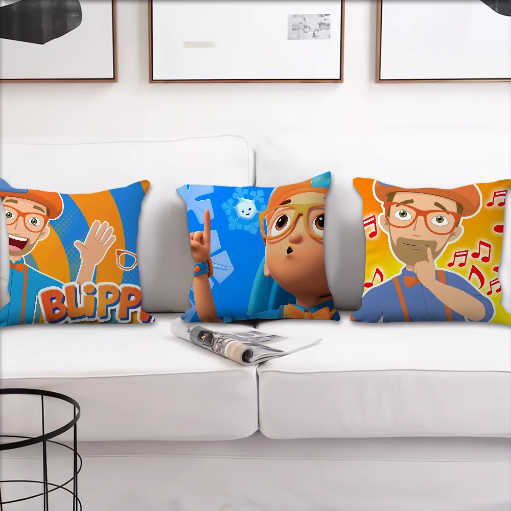 Cartoon Cute ABC B-Blippiing cushion cover Accessories Square Cushion Room Bedroom Headboard Sofa Living Backrest Car Nap Time