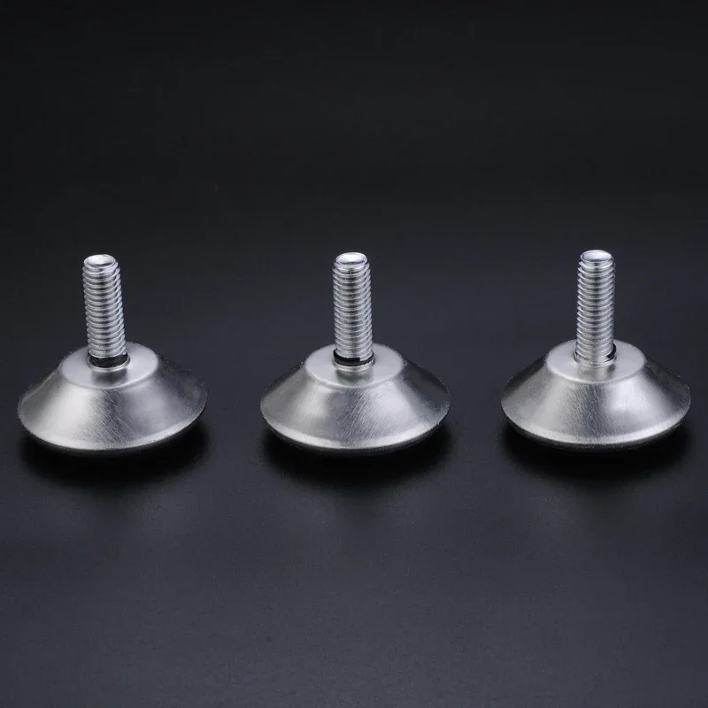 

4Pcs Steel Rubber Furniture Legs Anti-slip Base Table Cabinet Leg Pad Adjustable Leveling Feet Leveler Screw 13mm-27mm