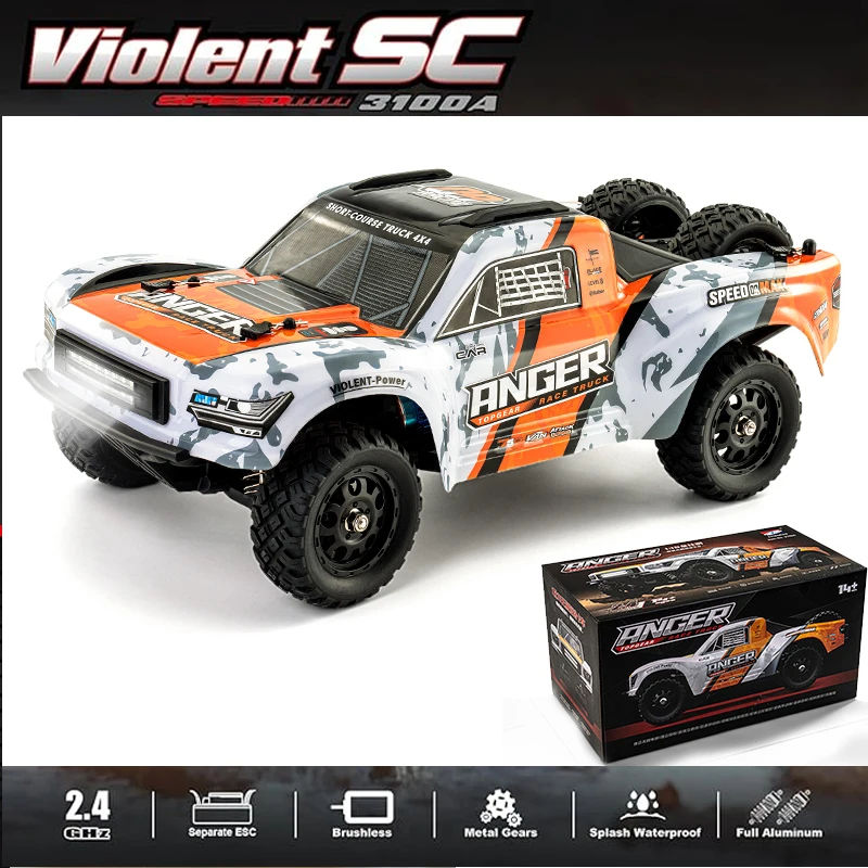 HAIBOXING 3100A Off-Road Brushless RC Short-Course Truck, 1:16 Scale Fast RC Car, 45 km/h Electric Powered Remote Control Trucks