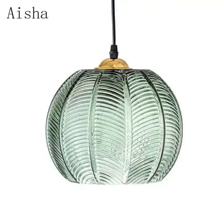 Nordic Glass Pendant Lamp 15/20/22cm Hanging Ligh for Home Living Room Dining Loft Room Light Luxury Personality Bedroom Lamp