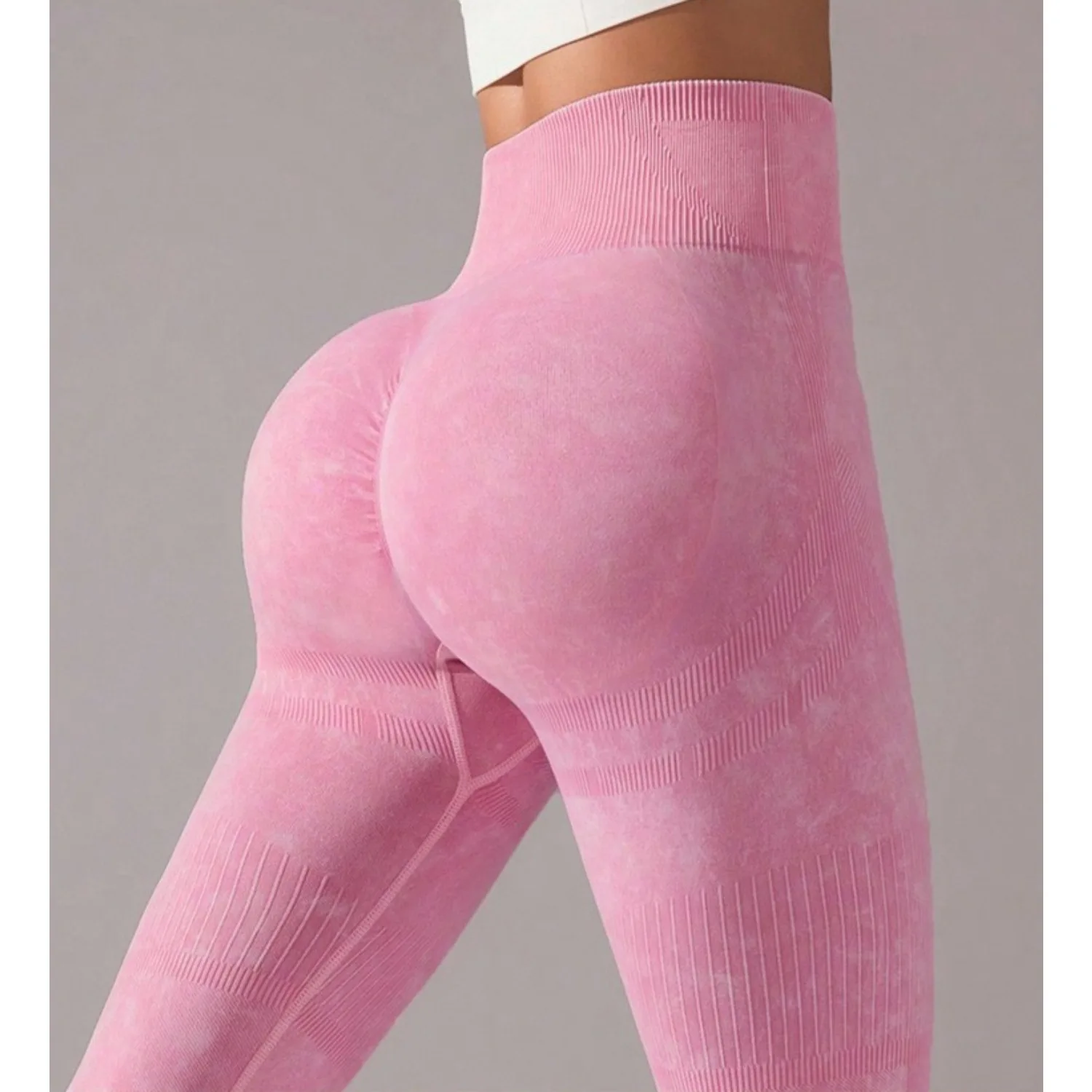Bezszwowe damskie spodnie sportowe w jednolitym kolorze, z efektem matowym, z wysokim stanem, modelujące pośladki, obcisłe, dzianinowe spodnie do jogi, legginsy do ćwiczeń na siłowni i jogi.