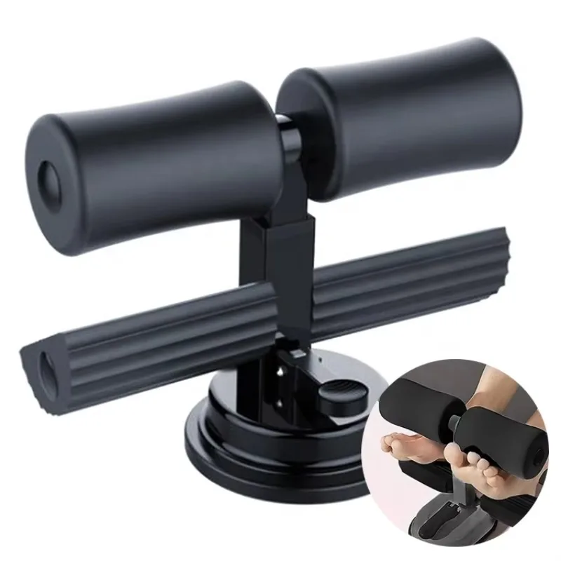 Multi-functional supine stand assistance device, portable self-priming adjustable rod for exercise and fitness crunches