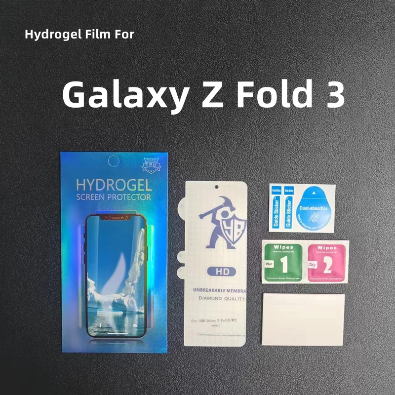 

2/3/4 шт. HD гидрогелевая пленка для Galaxy Z Fold 3, защитная пленка для экрана Galaxy Z Fold 3, прозрачная защитная пленка, не закаленное стекло