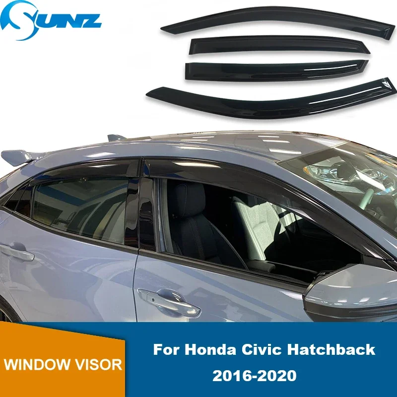 Window Deflector For Honda Civic Hatchback 10th Gen FC FK 2016 2017 2018 2019 2020 2021 Window Visor Rain Guard Vent Sun Shade