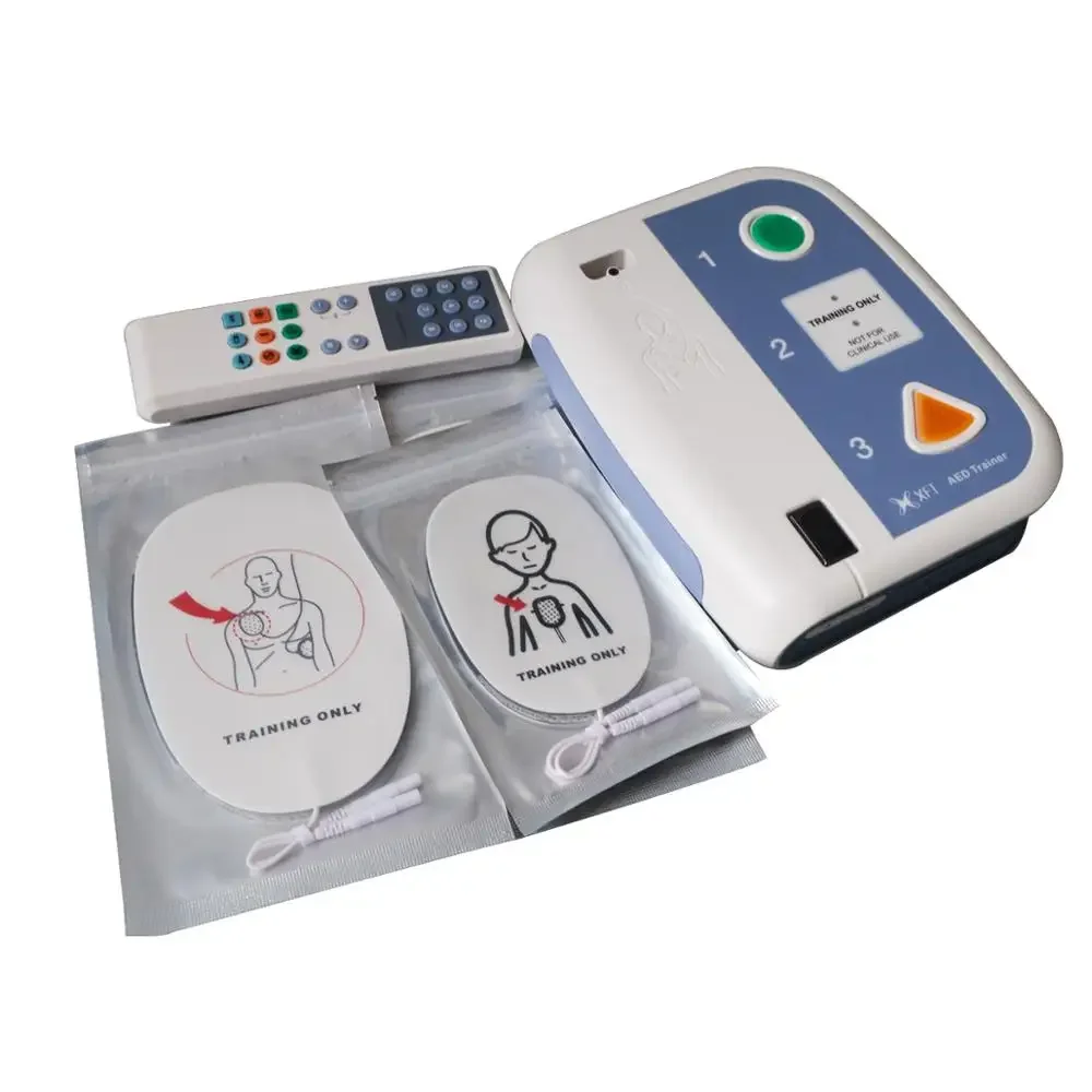 1 Set 120C+ AED Trainer Bilingual  Automated Cardiopulmonary Resuscitation Training With Replaceable Language Card