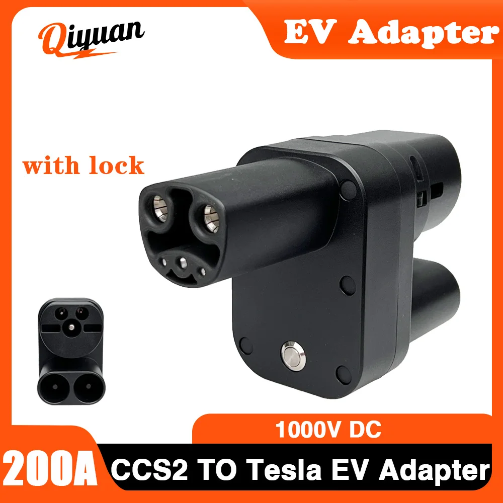 

200A EV Charger CCS2 TO NACS Adapter Tesla Model Y 3 Highland 2024 Type 2 Electric Car Converter For Modeling Accessories