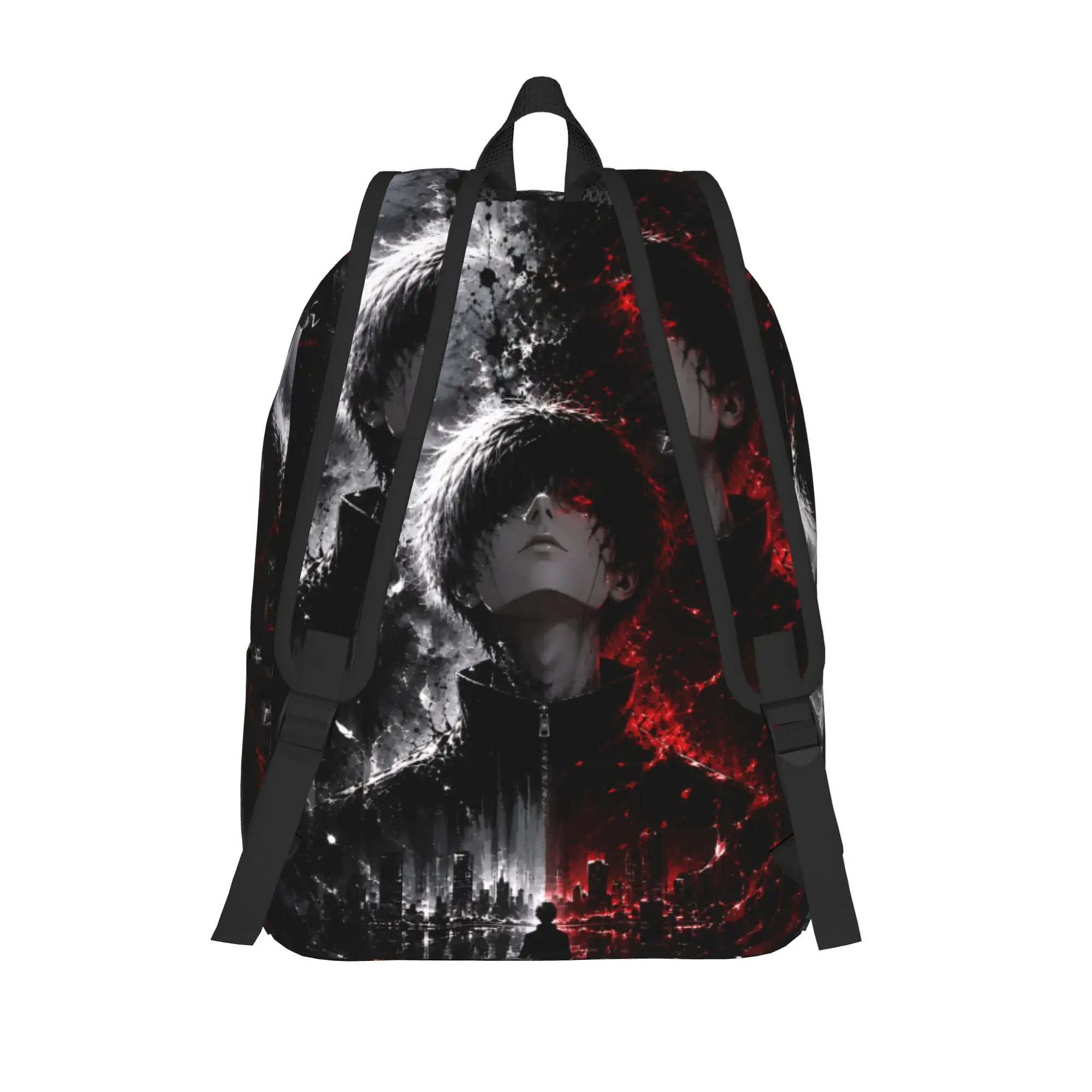 Fashion Halloween Tokyo Ghoul Kaneki Backpack  Mochilas Cool Office Work Zipper Closure Rucksack