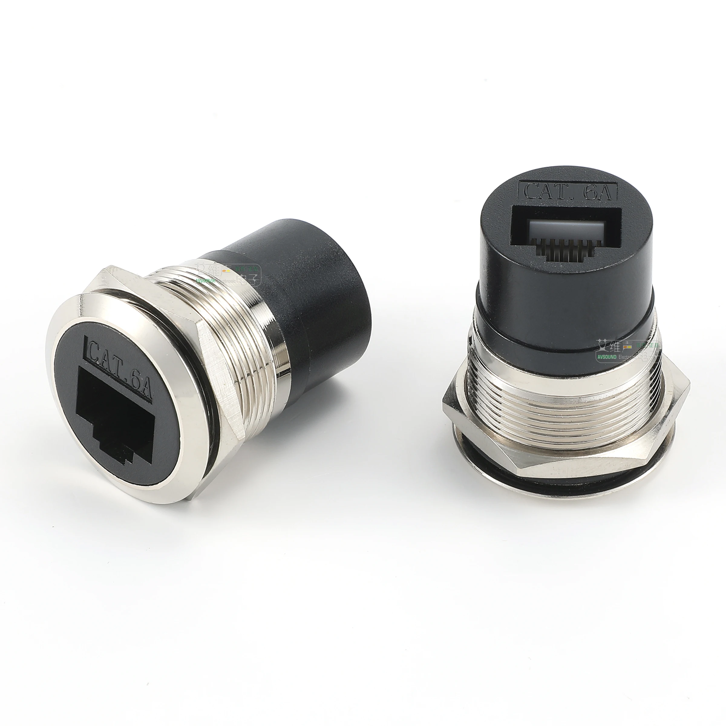 Разъем AVSSZ, одинарный/двойной USB 3.0 2.0, тип C, адаптер компьютерного сигнала передачи данных CAT6A CAT6, сетевой кабель, металлический модуль, размер крепления 22 мм