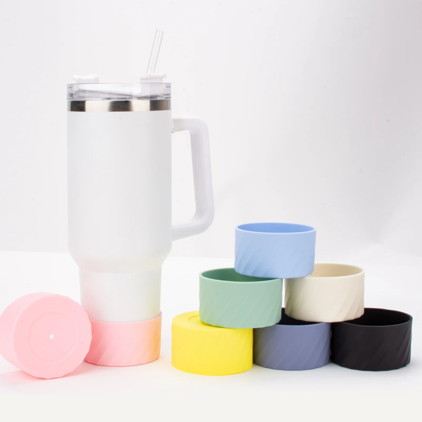 7.5cm Silicone Boot Bottom Sleeve Cover For Stanley 40oz Tumbler Quencher Adventure And Ice Flow Flip 30 Oz 20 Oz Water Bottle