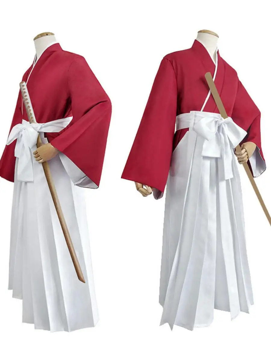 زي الساموراي الأحمر للرجال ملابس تنكرية للهالوين وصلت حديثًا ملابس Katanas and orms لمعرض المانجا