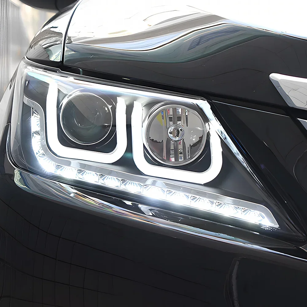 

Фары для Toyota Camry 2012-2014, 7-е поколение, светодиодные, в сборе, с двойным проектором, аксессуары для тюнинга