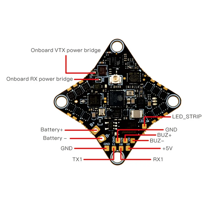 A73E-Built-In UART ELRS Receiver 5.8G Openvtx For 65Mm 1S Micro FPV Whoops CRAZYG473 V1.0 AIO 5-In-1 Flight Controller