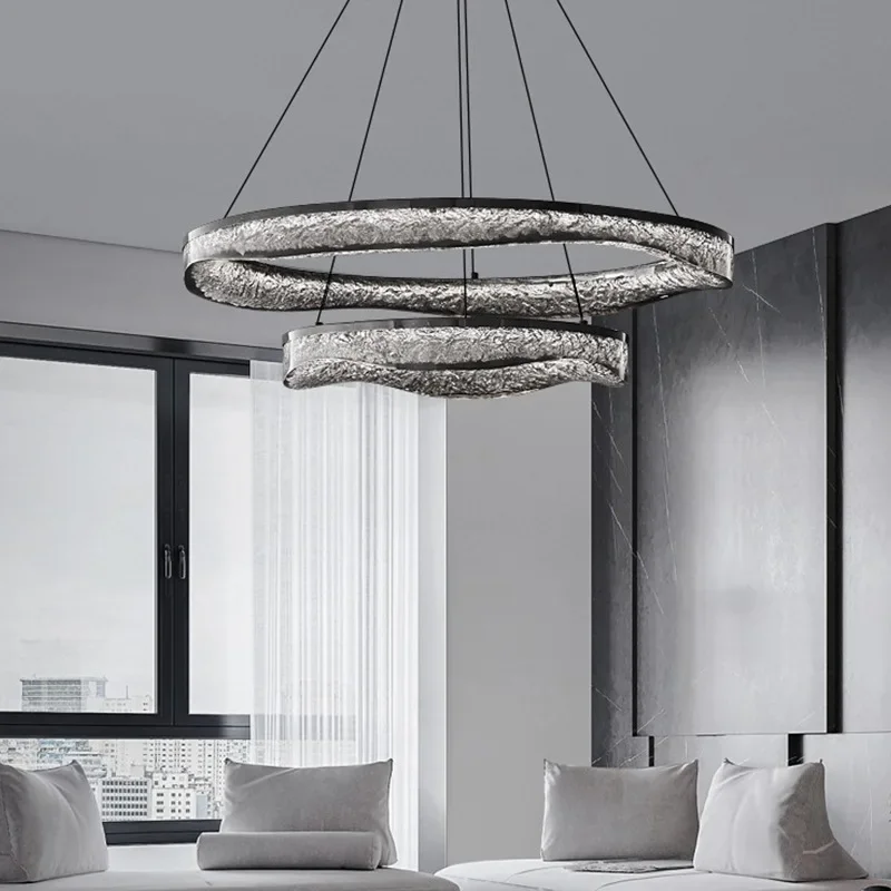 

Italian living room lamp light luxury hall minimalist chandelier modern simplicity