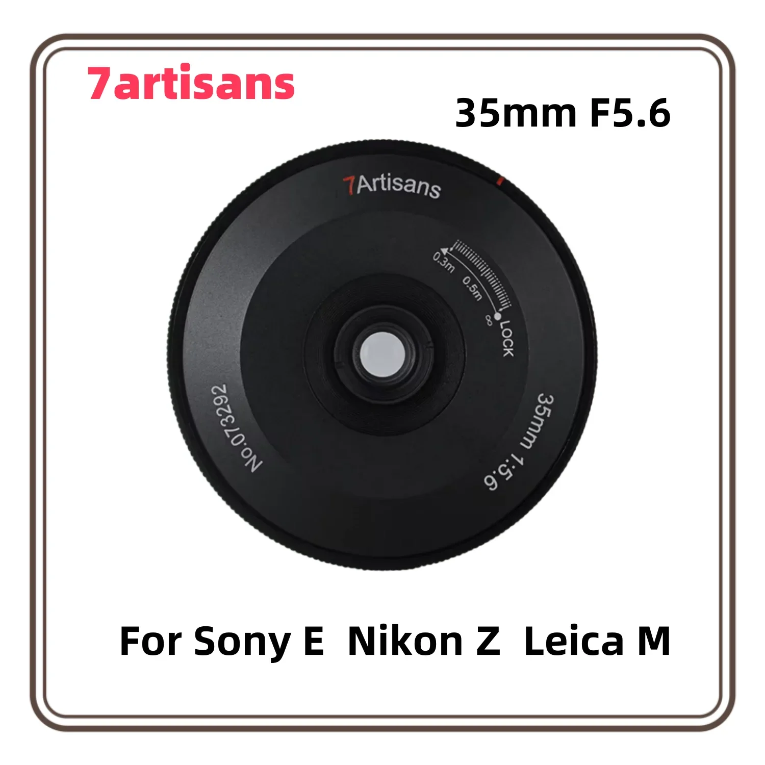 7artisans 35mm F5.6 Full-Frame Manual Focus Ultra-Thin Lens for Sony E A6400 Nikon Z Canon RF Leica M Mount Mirrorless Camera