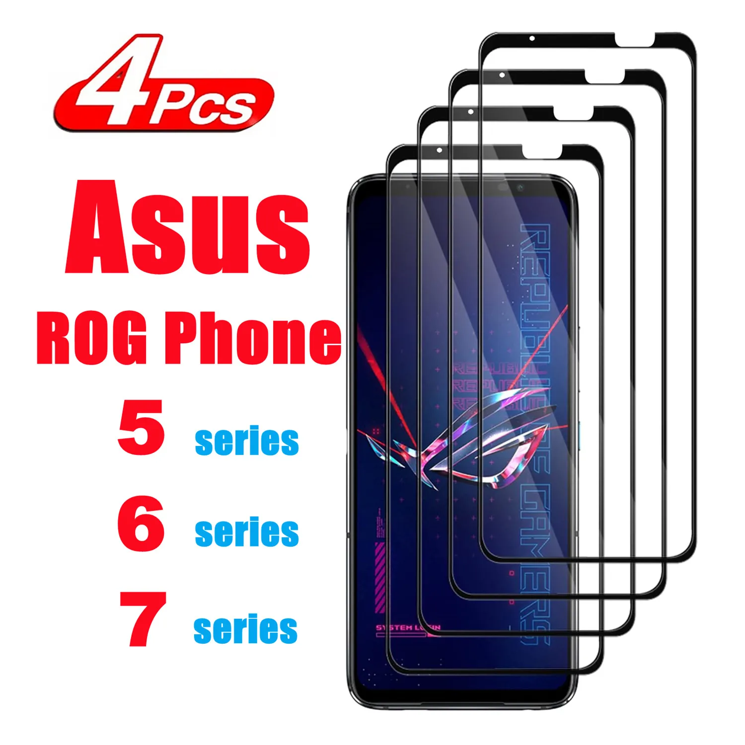 Tempered Glass For ASUS ROG Phone 5/5Pro 5/5s/5s Pro 5 Ultimate 6/6 Pro/ 6D/ 6D Ultimate 7/7Ultimate Screen Protector Glass Film