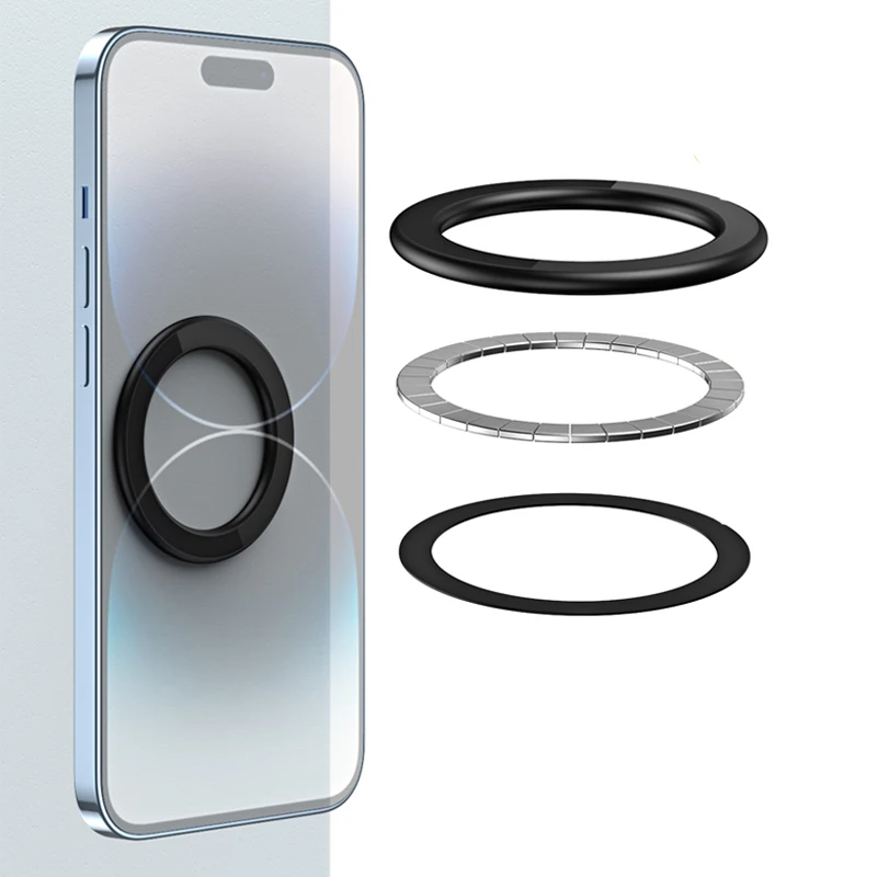 Сильный магнитный держатель для мобильного телефона Magsafe The Wall Ring Магнитная подставка с металлической пластиной и наклейкой-кронштейном для iPhone 17 16 15