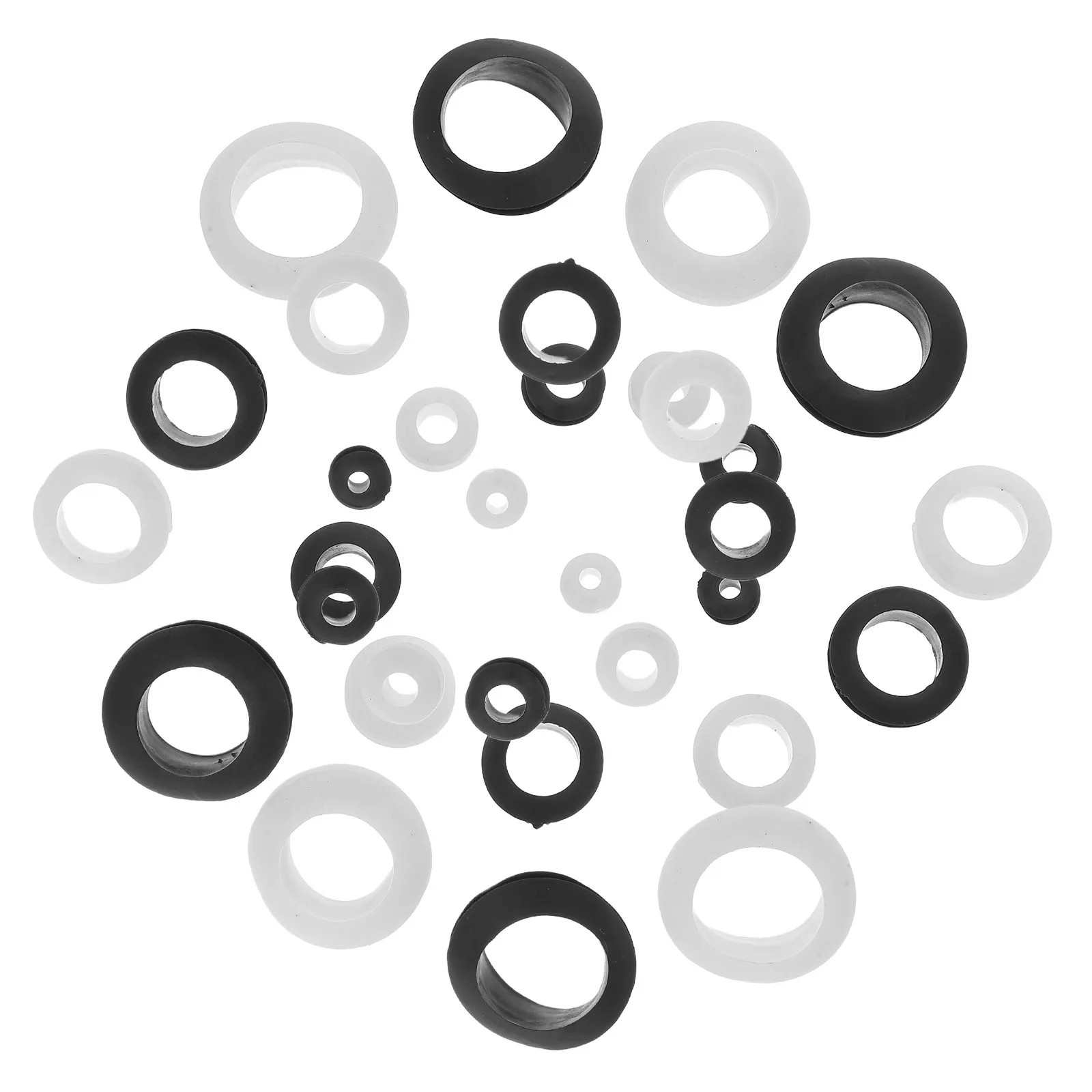 

180Pcs Rubber Grommets Kit Waterproof Wire Gasket for Electrical Wiring Outdoor Industrial Marine Use Cable Protector Stress